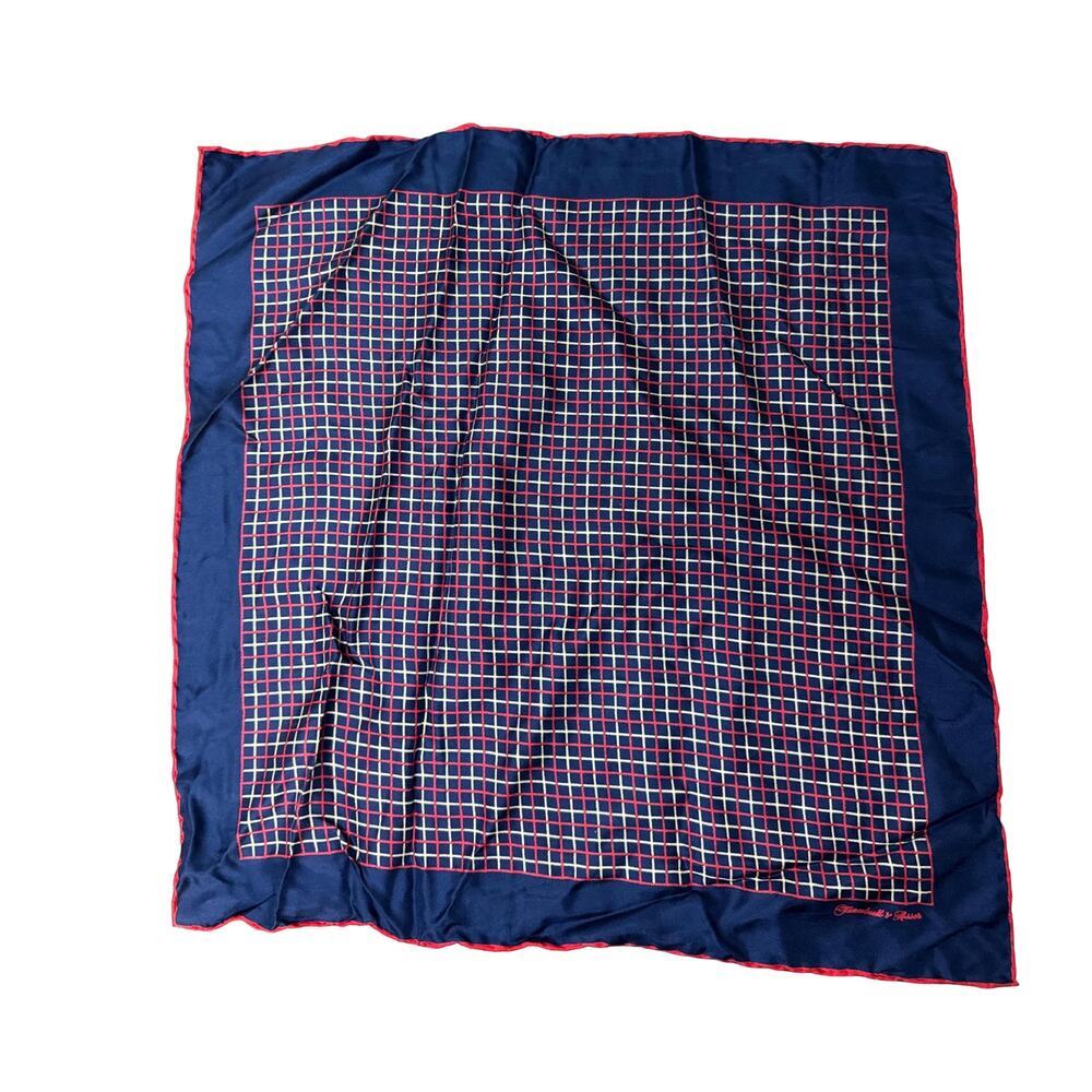 Turnbull Asser Silk Vintage Handkerchief Bandana Pocket Square Scarf 18”